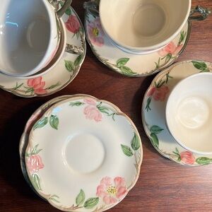 Vintage 1950s Franciscan Desert Rose Saucer